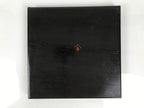 Japanese Lacquered Wood Serving Tray Obon Vtg Square Curved Red Edge Black L583