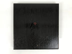Japanese Lacquered Wood Serving Tray Obon Vtg Square Curved Red Edge Black L614