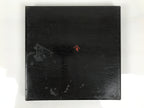 Japanese Lacquered Wood Serving Tray Obon Vtg Square Curved Red Edge Black L615
