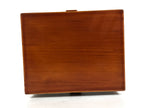 Japanese Lacquered Wood Serving Tray Vtg Hida Shunkei-Nuri Handle Brown L486