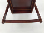 Japanese Lacquered Wood Serving Tray Vtg Hida Shunkei-Nuri Handle Brown L487