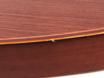 Japanese Lacquered Wood Serving Tray Vtg Hida Shunkei-Nuri Oval Brown Grain L478