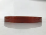 Japanese Lacquered Wood Serving Tray Vtg Hida Shunkei-Nuri Oval Brown Grain L478