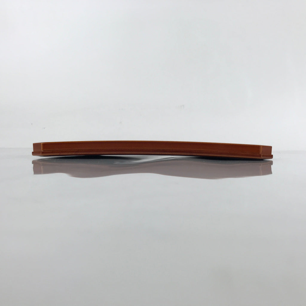 Japanese Lacquered Wood Serving Tray Vtg Hida Shunkei Obon Rectangle Brown L171