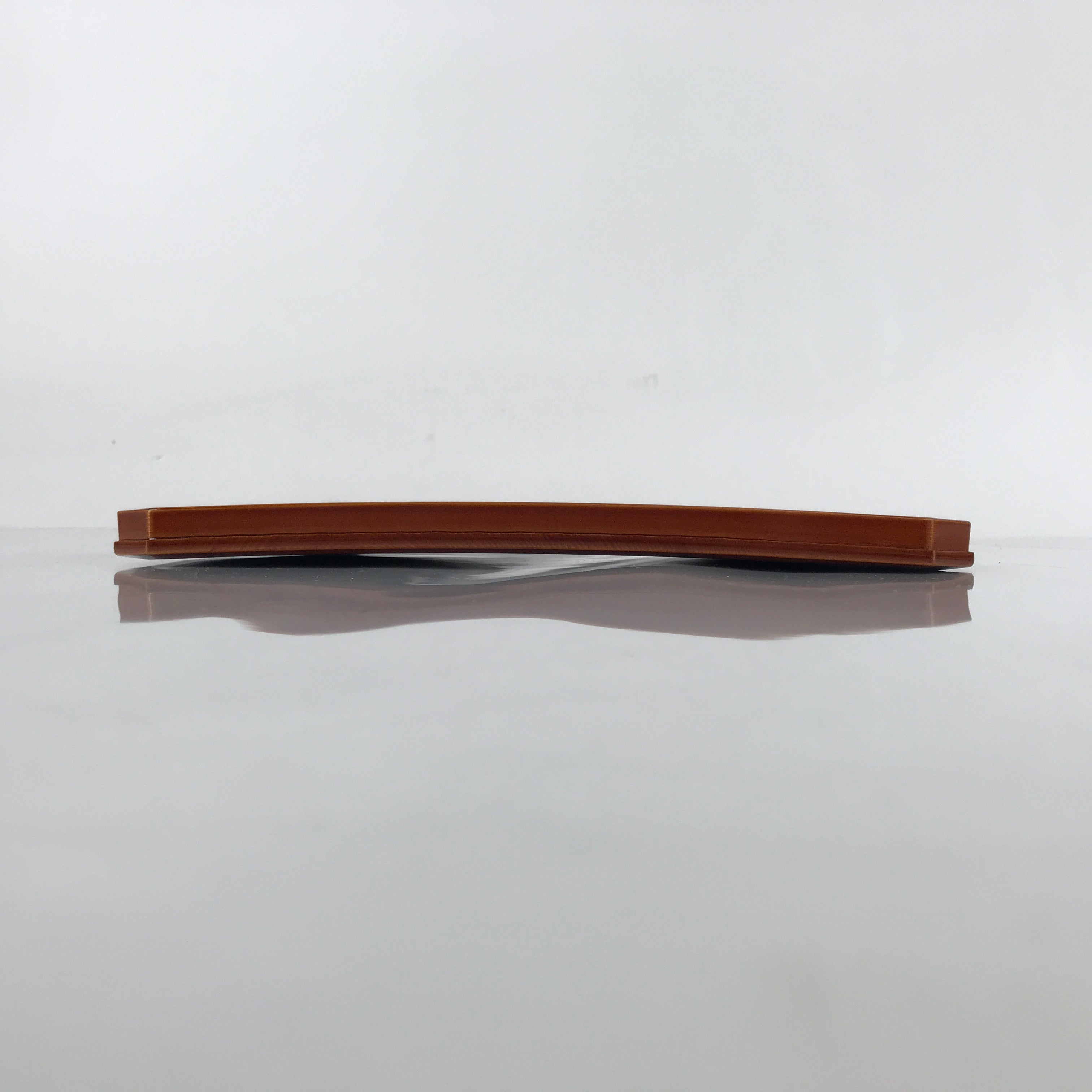 Japanese Lacquered Wood Serving Tray Vtg Hida Shunkei Obon Rectangle Brown L171