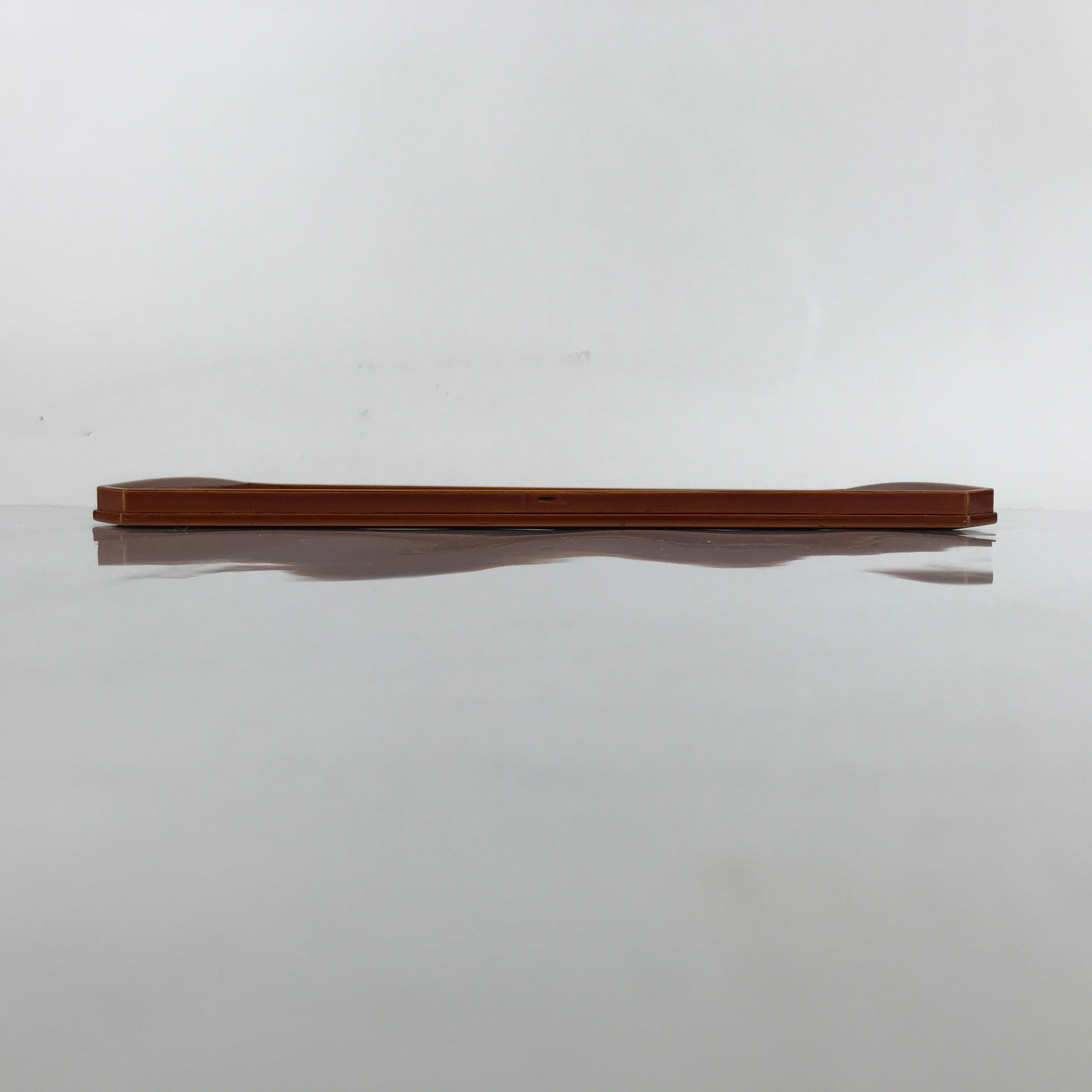 Japanese Lacquered Wood Serving Tray Vtg Hida Shunkei Obon Rectangle Brown L171