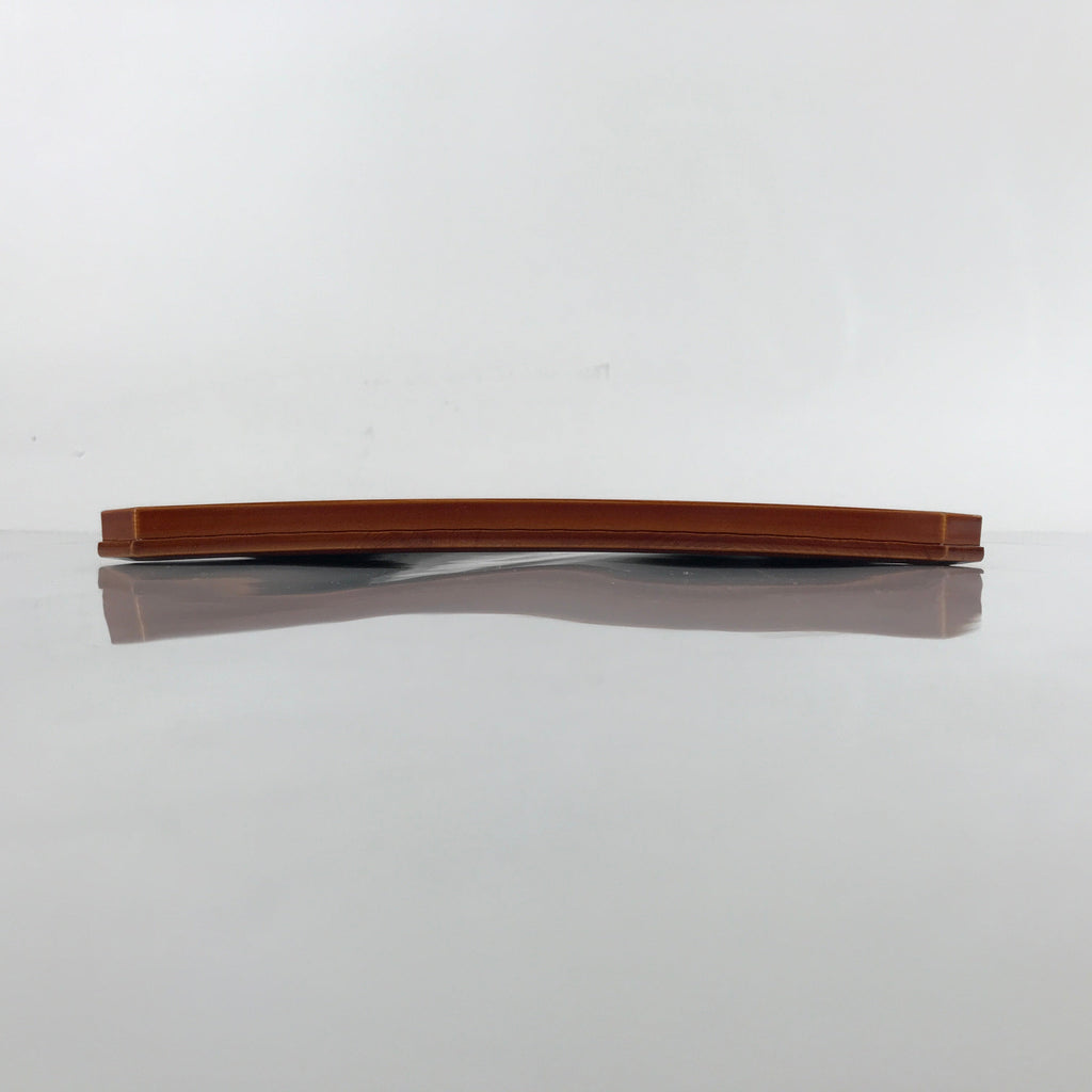 Japanese Lacquered Wood Serving Tray Vtg Hida Shunkei Obon Rectangle Brown L171