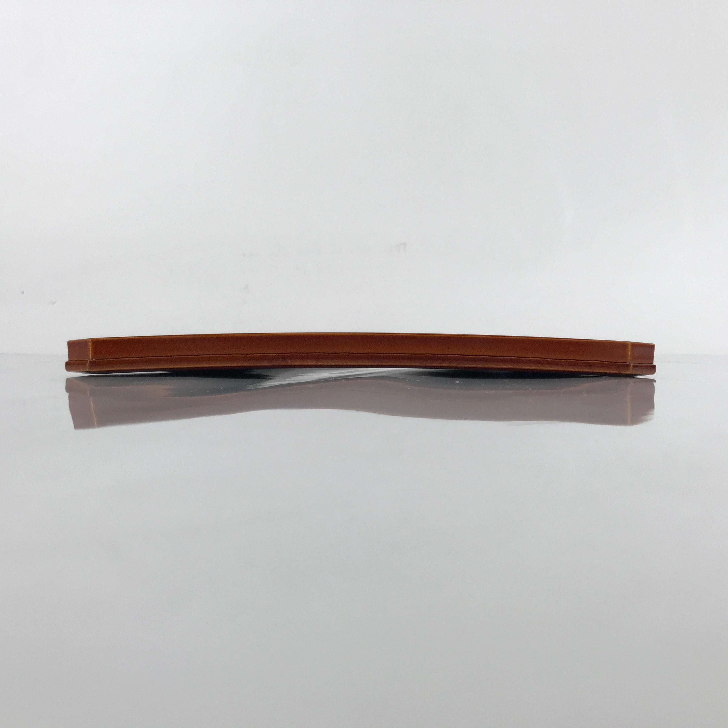 Japanese Lacquered Wood Serving Tray Vtg Hida Shunkei Obon Rectangle Brown L171