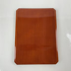 Japanese Lacquered Wood Serving Tray Vtg Hida Shunkei Obon Rectangle Brown L171