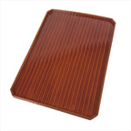 Japanese Lacquered Wood Serving Tray Vtg Hida Shunkei Obon Rectangle Brown L171
