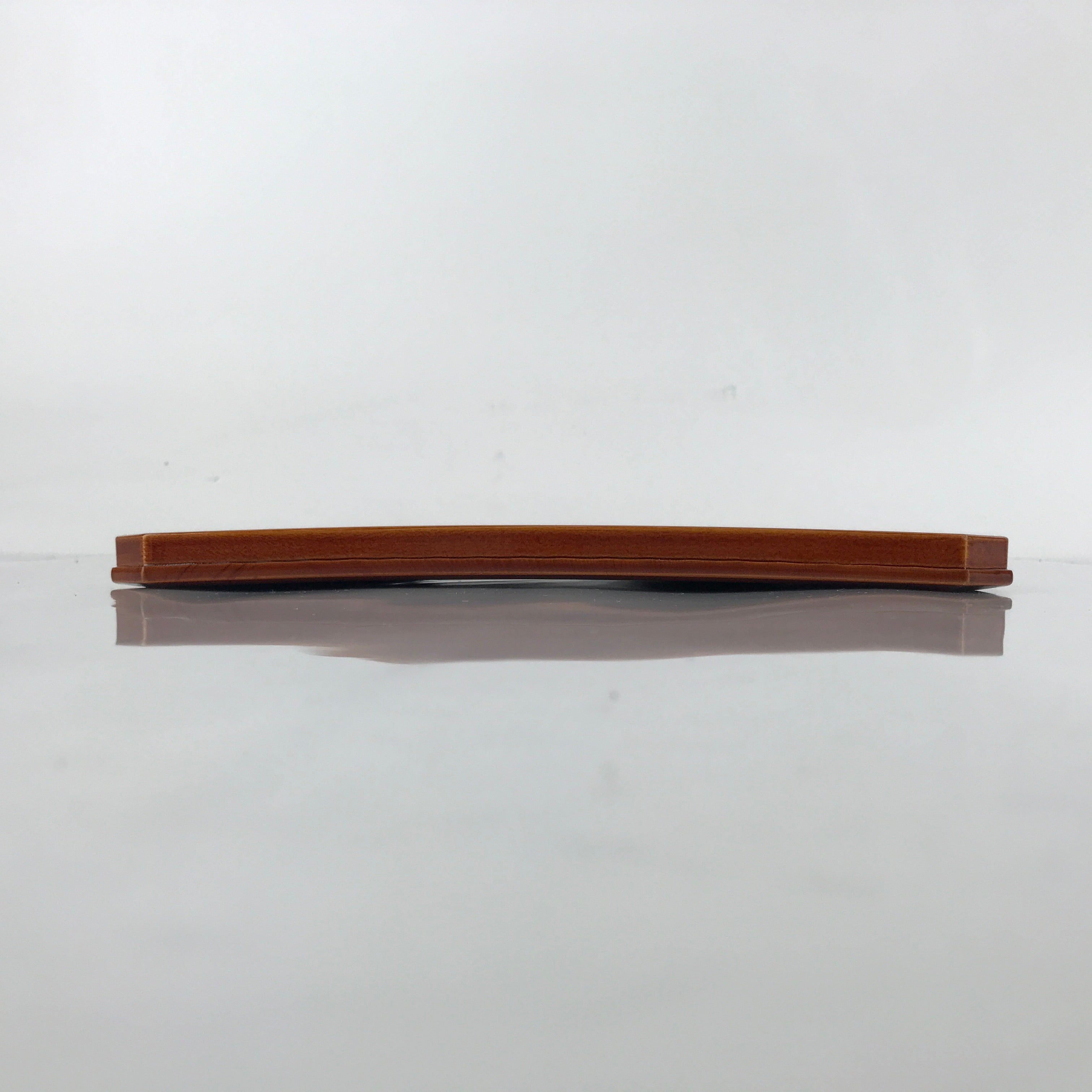 Japanese Lacquered Wood Serving Tray Vtg Hida Shunkei Obon Rectangle Brown L174