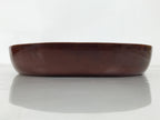 Japanese Lacquered Wood Serving Tray Vtg Hida Shunkei Plum Blossom Brown LWB136