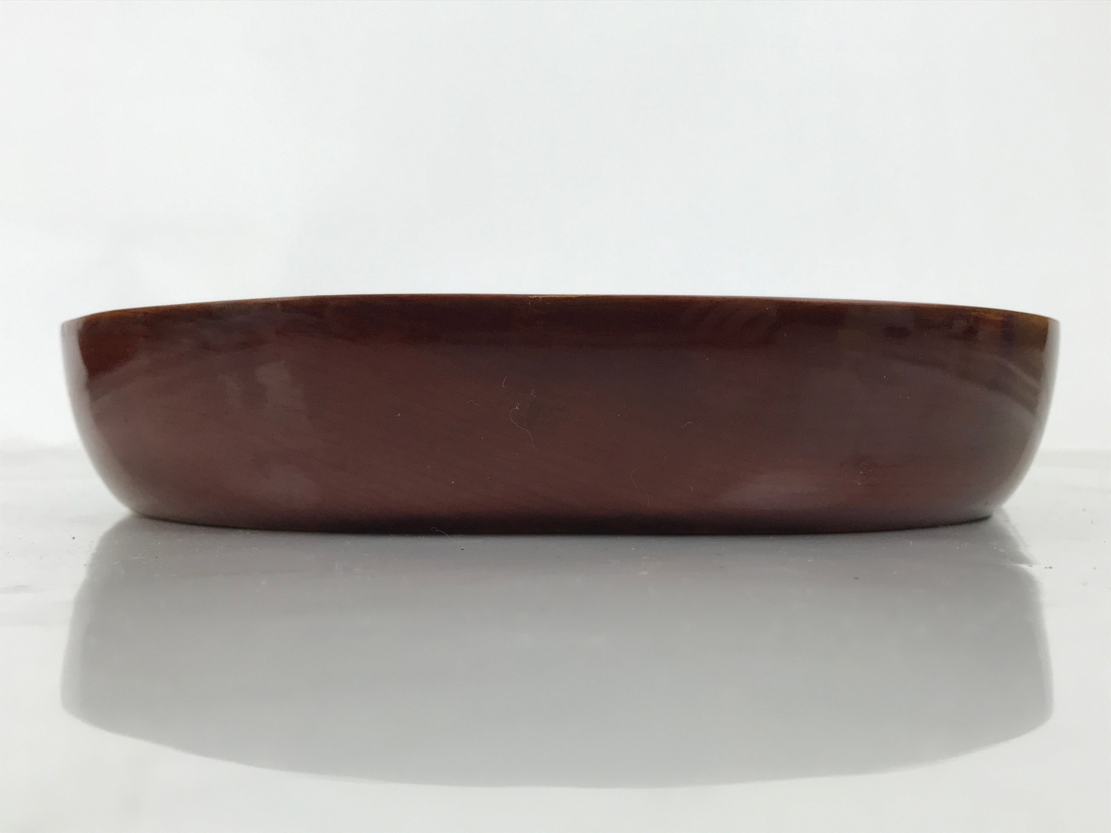 Japanese Lacquered Wood Serving Tray Vtg Hida Shunkei Plum Blossom Brown LWB136