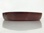 Japanese Lacquered Wood Serving Tray Vtg Hida Shunkei Plum Blossom Brown LWB136