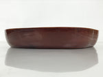 Japanese Lacquered Wood Serving Tray Vtg Hida Shunkei Plum Blossom Brown LWB136