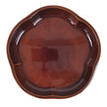 Japanese Lacquered Wood Serving Tray Vtg Hida Shunkei Plum Blossom Brown LWB136