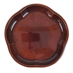 Japanese Lacquered Wood Serving Tray Vtg Hida Shunkei Plum Blossom Brown LWB136