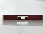 Japanese Lacquered Wood Serving Tray Vtg Hida Shunkei Rectangle Brown LWB138