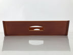 Japanese Lacquered Wood Serving Tray Vtg Hida Shunkei Rectangle Brown Wavy L488