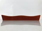 Japanese Lacquered Wood Serving Tray Vtg Hida Shunkei Rectangle Brown Wavy L488