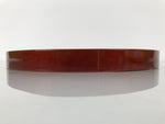 Japanese Lacquered Wood Serving Tray Vtg Hida Shunkei Round Brown Grain L550