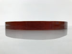Japanese Lacquered Wood Serving Tray Vtg Hida Shunkei Round Brown Grain L550