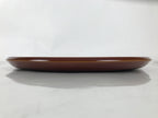 Japanese Lacquered Wood Serving Tray Vtg Hida Shunkei Round Brown W/Box LWB168