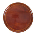 Japanese Lacquered Wood Serving Tray Vtg Hida Shunkei Round Brown W/Box LWB168