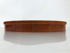 Japanese Lacquered Wood Serving Tray Vtg Hida Shunkei Round Brown W/Box LWB169
