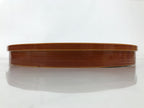 Japanese Lacquered Wood Serving Tray Vtg Hida Shunkei Round Brown W/Box LWB169