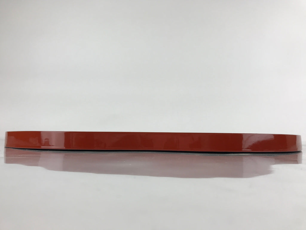 Japanese Lacquered Wood Serving Tray Vtg Obon Hyotan Gourd Shape Red Black LWB87