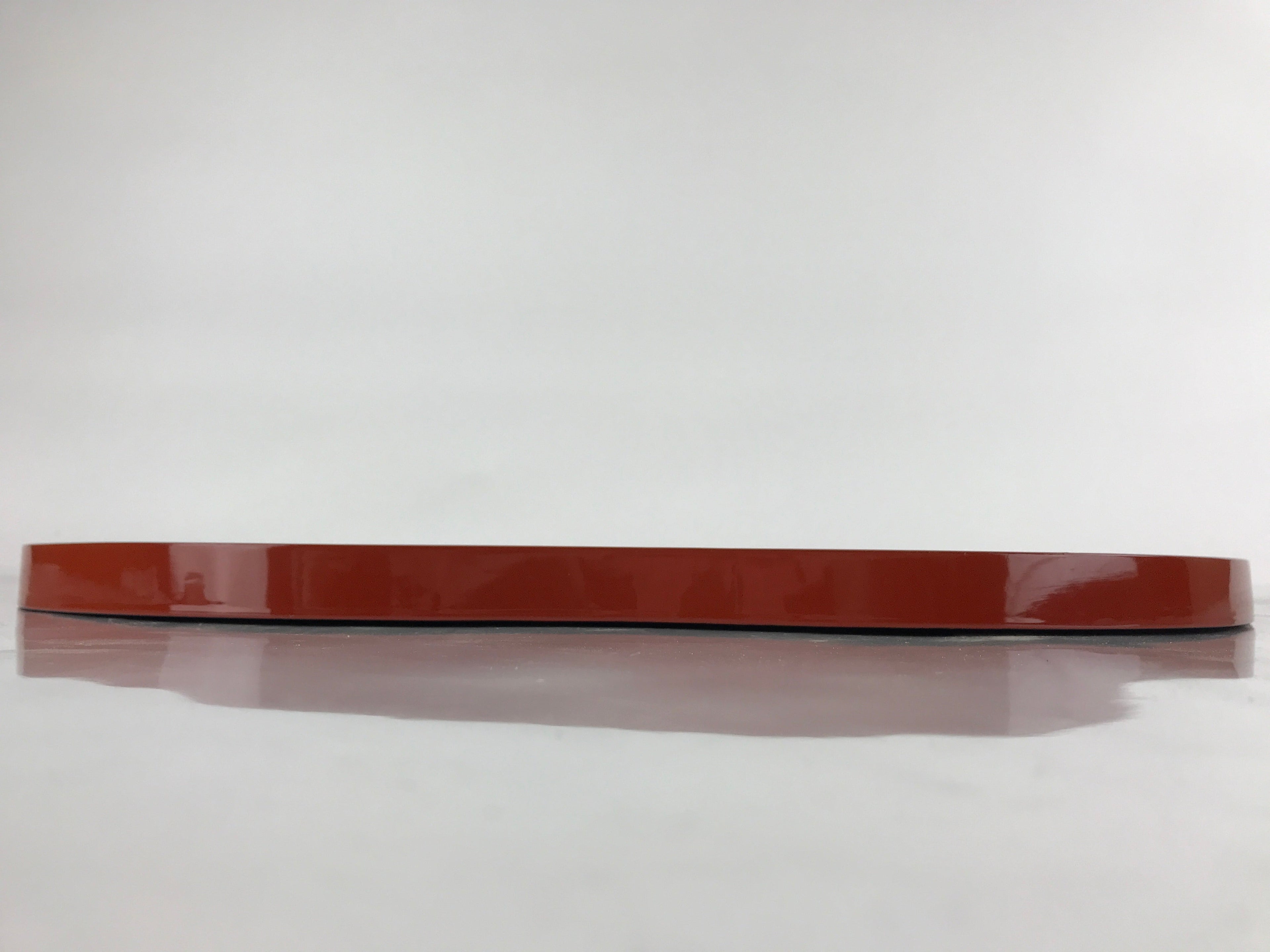 Japanese Lacquered Wood Serving Tray Vtg Obon Hyotan Gourd Shape Red Black LWB87