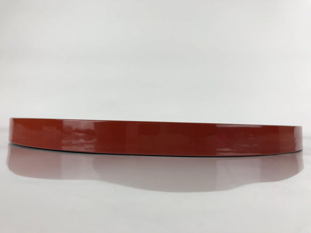 Japanese Lacquered Wood Serving Tray Vtg Obon Hyotan Gourd Shape Red Black LWB87