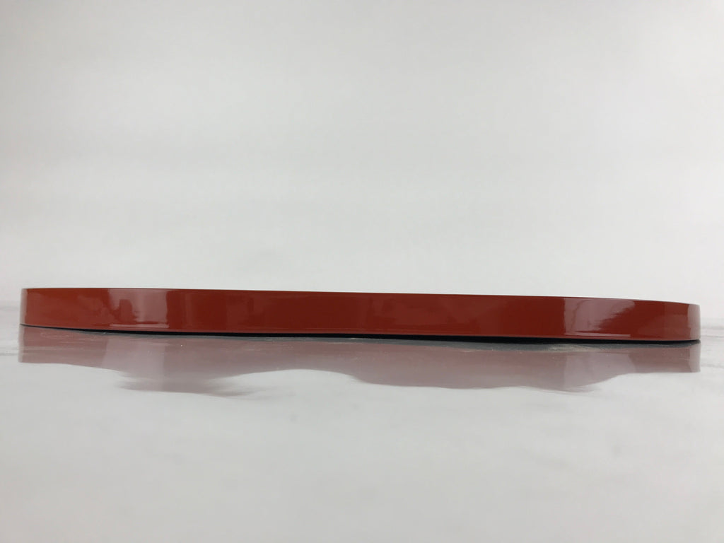 Japanese Lacquered Wood Serving Tray Vtg Obon Hyotan Gourd Shape Red Black LWB87