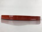 Japanese Lacquered Wood Serving Tray Vtg Obon Hyotan Gourd Shape Red Black LWB87