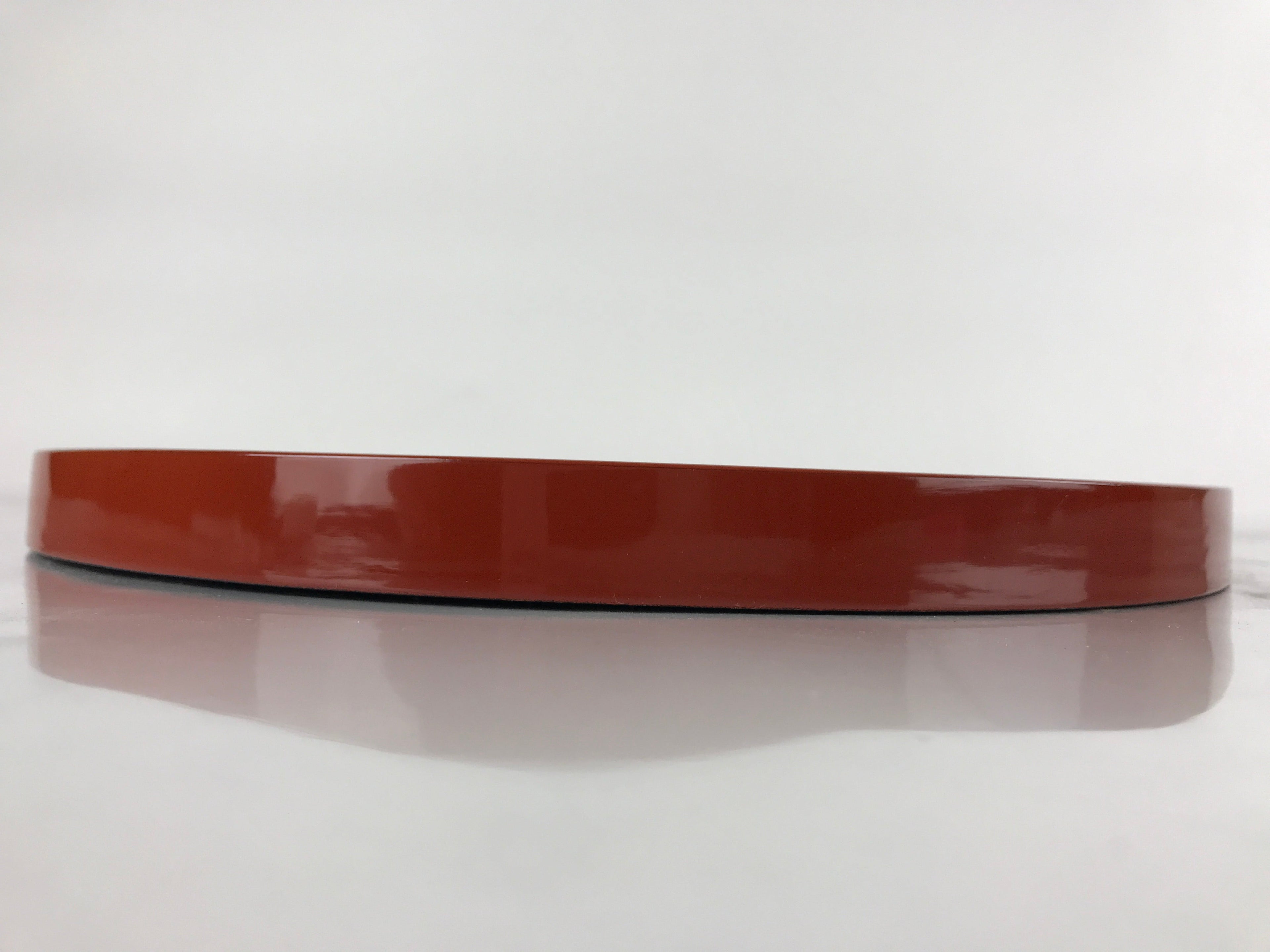 Japanese Lacquered Wood Serving Tray Vtg Obon Hyotan Gourd Shape Red Black LWB87