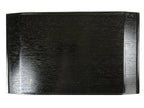 Japanese Lacquered Wood Serving Tray Vtg Obon Pine Matsuba Makie Black LWB88