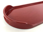Japanese Lacquered Wood Serving Tray Vtg Red Coffee Tray Seiho-nuri Obon LWB66