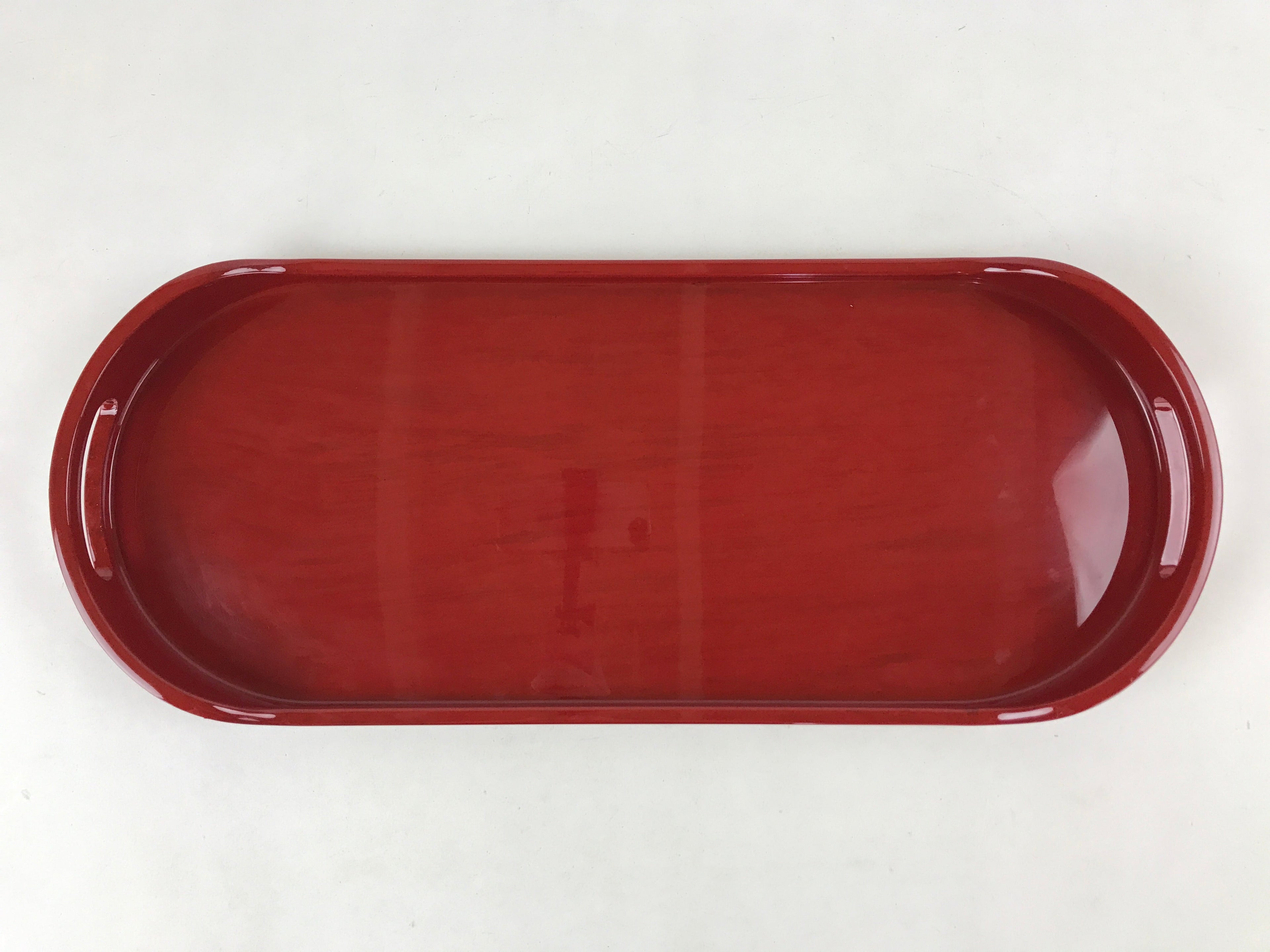Japanese Lacquered Wood Serving Tray Vtg Red Coffee Tray Seiho-nuri Obon LWB66