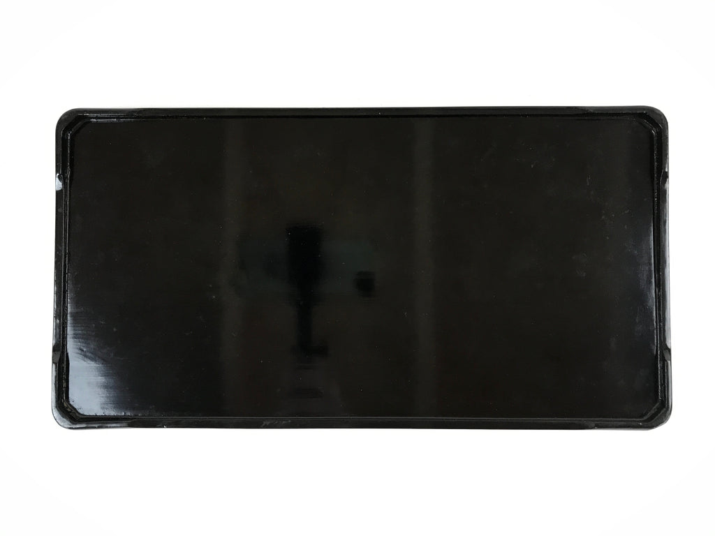 Japanese Lacquered Wood Serving Tray Vtg Small Rectangular Black Makie Gold L79