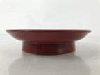 Japanese Lacquered Wood Small Plate Vtg Meimeizara Red Echizen-Nuri Round L395