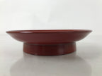 Japanese Lacquered Wood Small Plate Vtg Meimeizara Red Echizen-Nuri Round L395