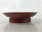 Japanese Lacquered Wood Small Plate Vtg Meimeizara Red Echizen-Nuri Round L395