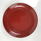 Japanese Lacquered Wood Small Plate Vtg Meimeizara Red Echizen-Nuri Round L395