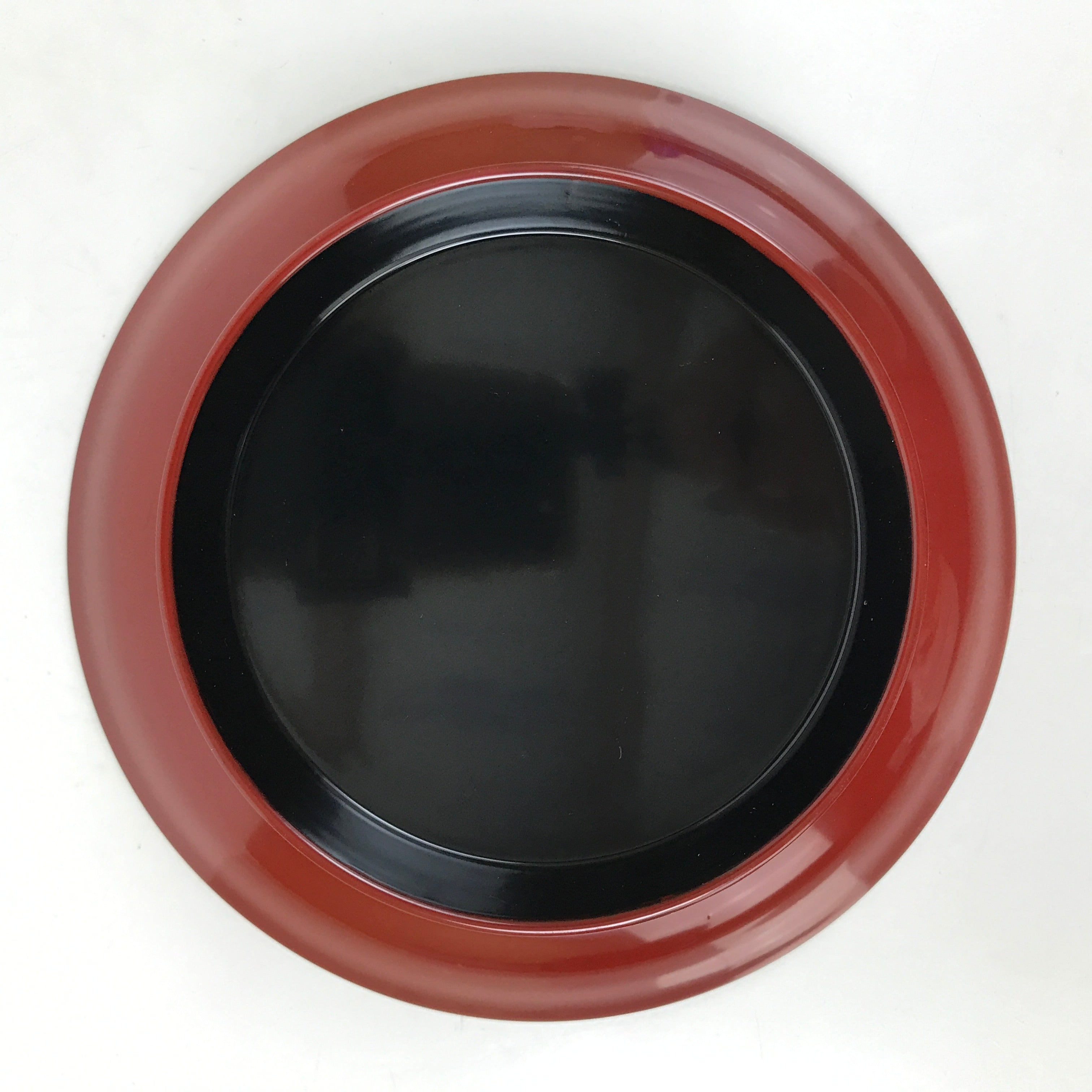 Japanese Lacquered Wood Small Plate Vtg Meimeizara Red Echizen-Nuri Round L395