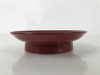 Japanese Lacquered Wood Small Plate Vtg Meimeizara Red Echizen-Nuri Round L396