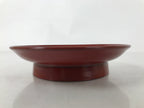 Japanese Lacquered Wood Small Plate Vtg Meimeizara Red Echizen-Nuri Round L396