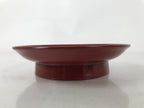 Japanese Lacquered Wood Small Plate Vtg Meimeizara Red Echizen-Nuri Round L396