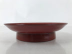 Japanese Lacquered Wood Small Plate Vtg Meimeizara Red Echizen-Nuri Round L398