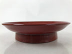 Japanese Lacquered Wood Small Plate Vtg Meimeizara Red Echizen-Nuri Round L398